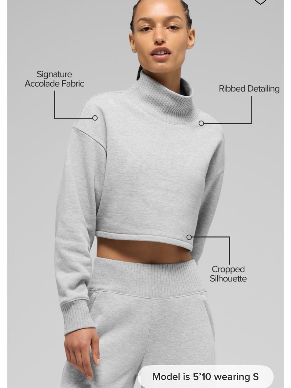 Alo Yoga Cropped Serenity Coverup
- Athletic Heather Grey